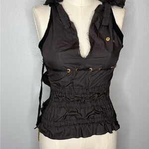 Mica Couture Black Sleeveless Top